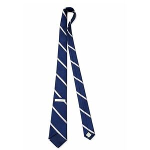 Altea Navy Blue Pink Stripe Silk Tie Made Italy 3.25 Classic